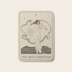 The High Priestess Card Poster. Witchy Girl and Mystic Snake Bath Mat Gallery Image 1