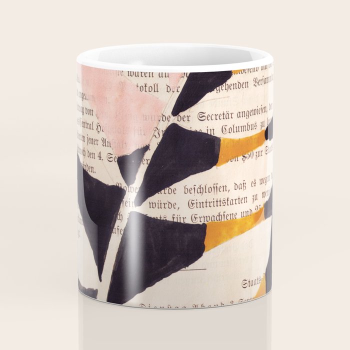 Still life and Illustration: modern branch in mid century style Coffee Mug Gallery Image 4