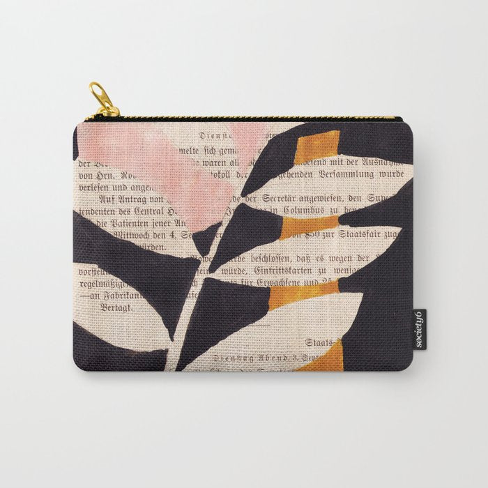 Still life and Illustration: modern branch in mid century style Carry All Pouch Gallery Image 1