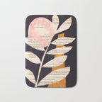 Still life and Illustration: modern branch in mid century style Bath Mat Gallery Image 1