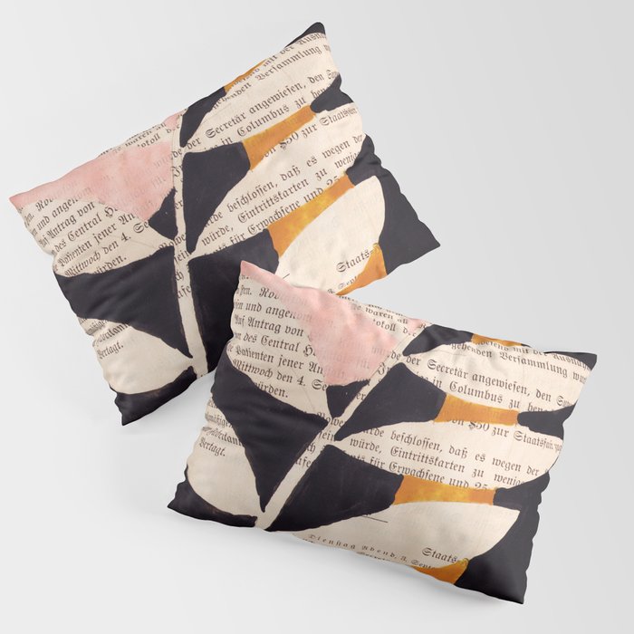 Still life and Illustration: modern branch in mid century style Pillow Sham Gallery Image 3