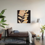 Still life and Illustration: modern branch in mid century style Wood Wall Art Gallery Image 2