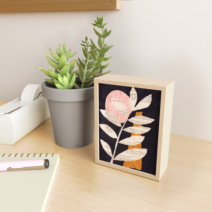 Still life and Illustration: modern branch in mid century style Mini Art Print Gallery Image 2