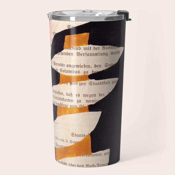 Still life and Illustration: modern branch in mid century style Travel Mug Gallery Image 2