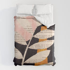 Still life and Illustration: modern branch in mid century style Duvet Cover Gallery Image 6