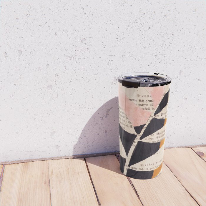Still life and Illustration: modern branch in mid century style Travel Mug Gallery Image 4