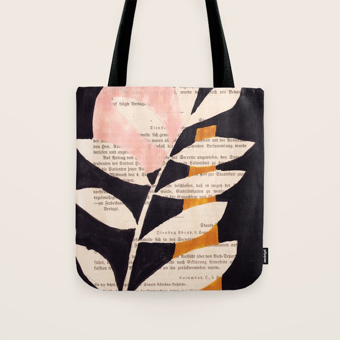 Still life and Illustration: modern branch in mid century style Tote Bag Gallery Image 1