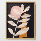 Still life and Illustration: modern branch in mid century style Serving Tray Gallery Image 1