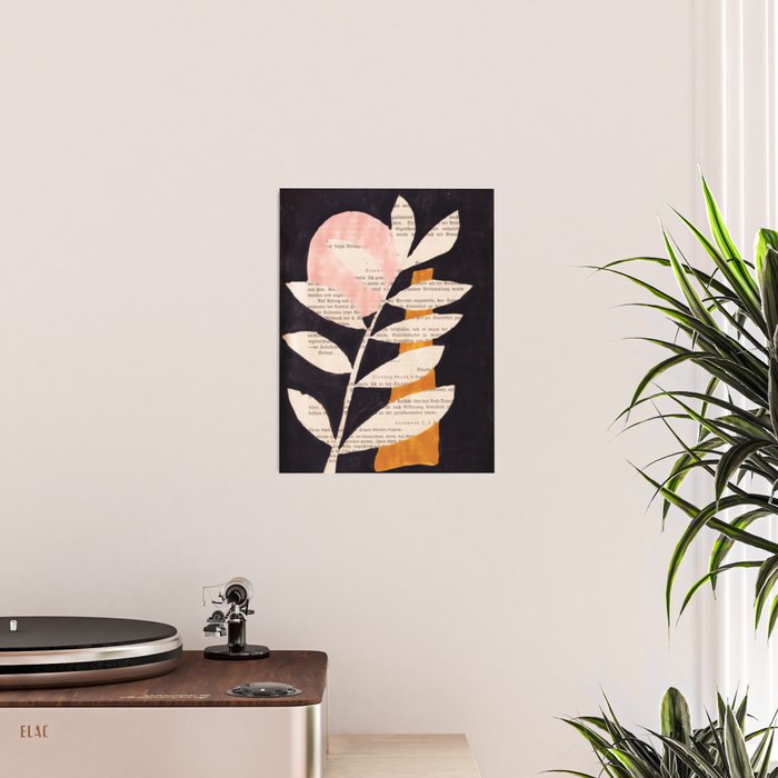 Still life and Illustration: modern branch in mid century style Poster Gallery Image 2