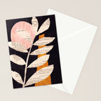 Still life and Illustration: modern branch in mid century style Stationery Card Gallery Image 2