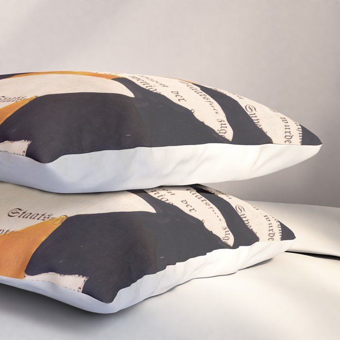 Still life and Illustration: modern branch in mid century style Pillow Sham Gallery Image 3