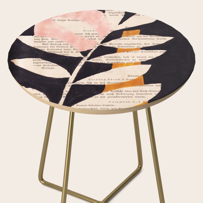 Still life and Illustration: modern branch in mid century style Side Table Gallery Image 2