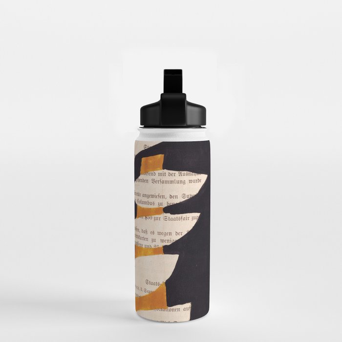 Still life and Illustration: modern branch in mid century style Water Bottle Gallery Image 2