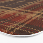 Vintage Brown Tartan Plaid Scottish Pattern Bath Mat Gallery Image 3
