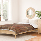 Vintage Brown Tartan Plaid Scottish Pattern Duvet Cover Gallery Image 2