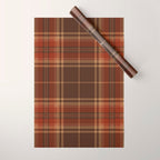 Vintage Brown Tartan Plaid Scottish Pattern Wrapping Paper Gallery Image 1