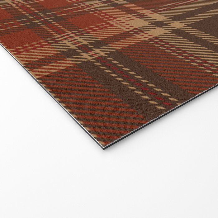 Vintage Brown Tartan Plaid Scottish Pattern Welcome Mat Gallery Image 2