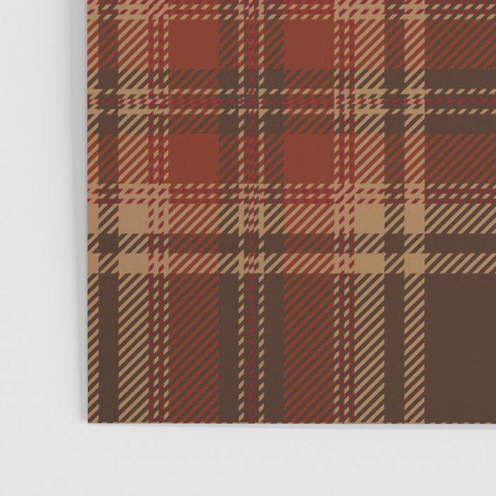 Vintage Brown Tartan Plaid Scottish Pattern Poster Gallery Image 3