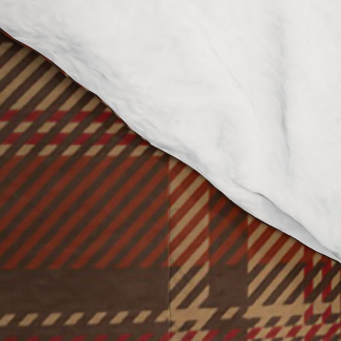 Vintage Brown Tartan Plaid Scottish Pattern Comforter Gallery Image 4