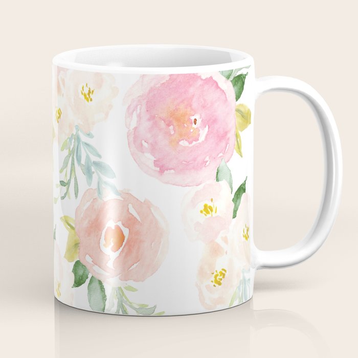 Sweet Pink Blooms (Floral 02) Coffee Mug Gallery Image 1