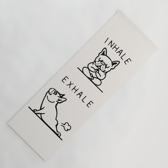 Inhale Exhale Frenchie Yoga Mat Gallery Image 1