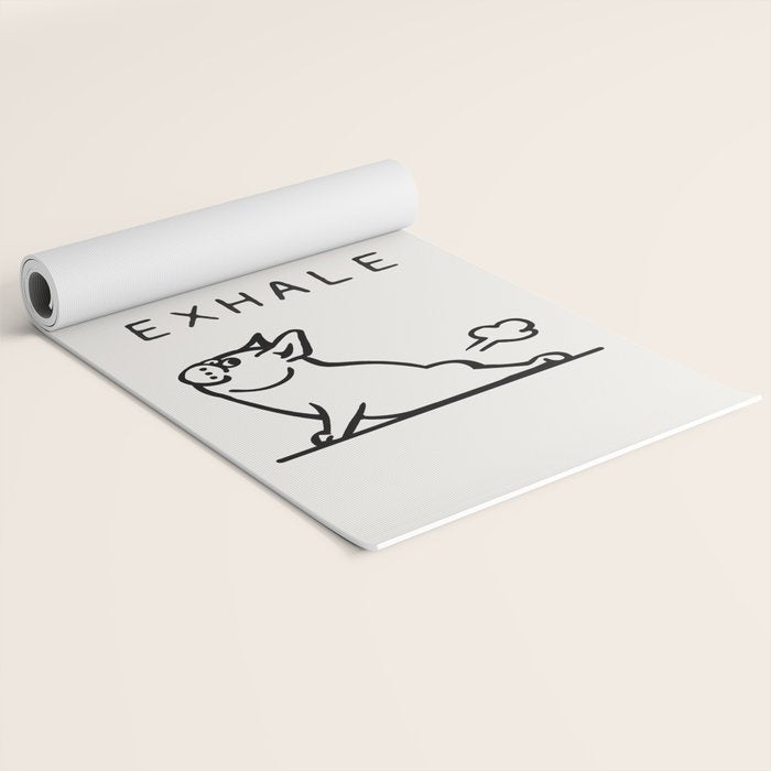 Inhale Exhale Frenchie Yoga Mat Gallery Image 2