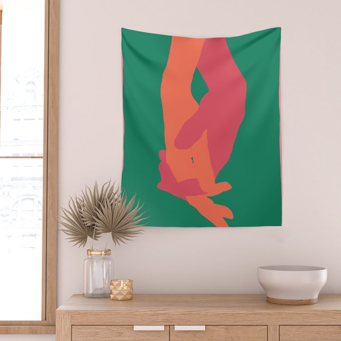 Holding Hands 3 Wall Tapestry Gallery Image 2