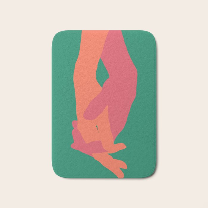 Holding Hands 3 Bath Mat Gallery Image 1