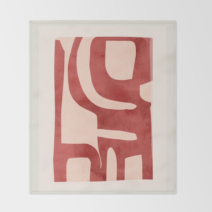 Modern Abstract Shapes 29 Throw Blanket Gallery Image 2