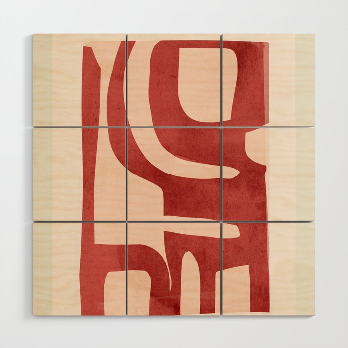 Modern Abstract Shapes 29 Wood Wall Art Gallery Image 1