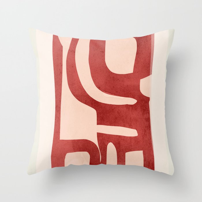 Modern Abstract Shapes 29 Throw Pillow Gallery Image 1