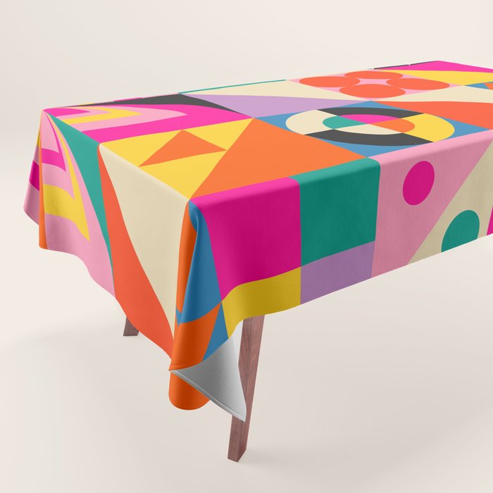 Happy Geometric Combo Tablecloth Gallery Image 1