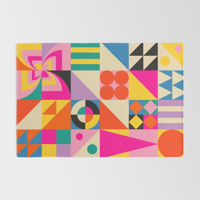 Happy Geometric Combo Rug Gallery Image 2