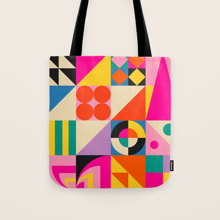 Happy Geometric Combo Tote Bag Gallery Image 1