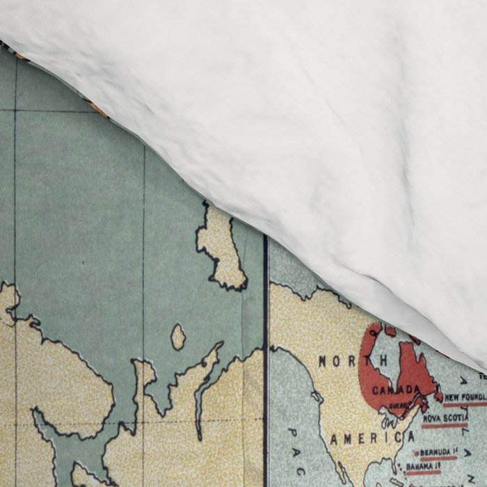 Vintage British Empire World Map (1886) Comforter Gallery Image 4