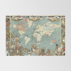 Vintage British Empire World Map (1886) Rug Gallery Image 2