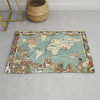 Vintage British Empire World Map (1886) Rug Gallery Image 1