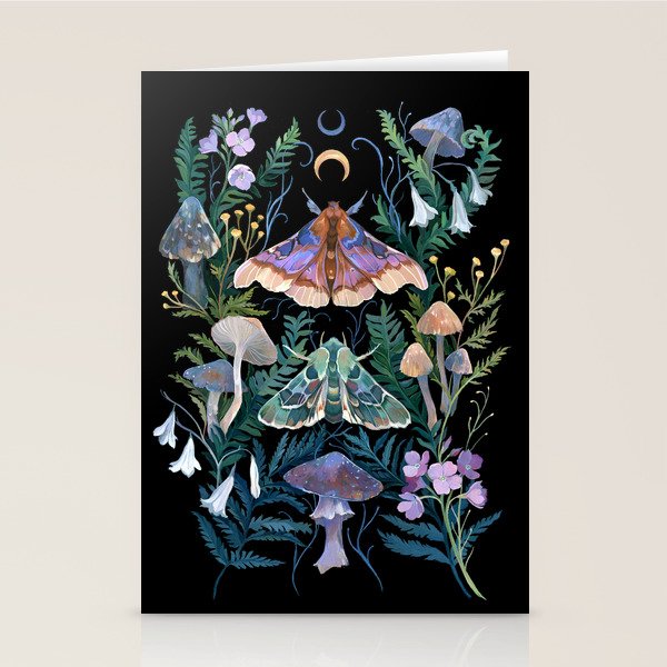 Sphinx Moth Moon Garden Stationery Card Gallery Image 1