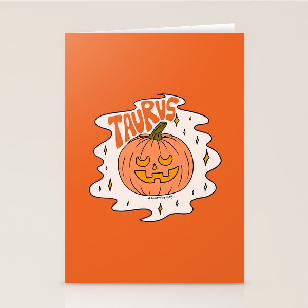 Taurus Jack O Lantern Stationery Card Gallery Image 2