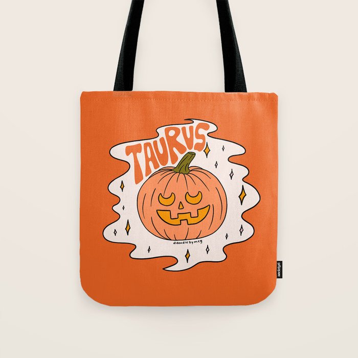 Taurus Jack O Lantern Tote Bag Gallery Image 1