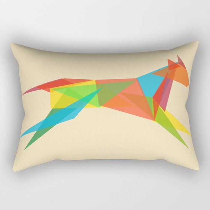 Fractal Geometric Dog Rectangular Pillow Gallery Image 1