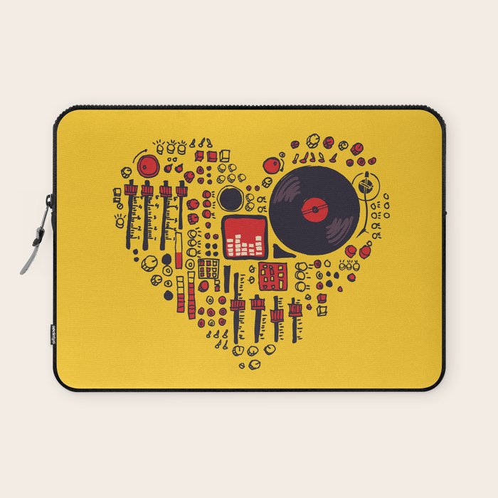 Music in every heartbeat Laptop Sleeve Gallery Image 1