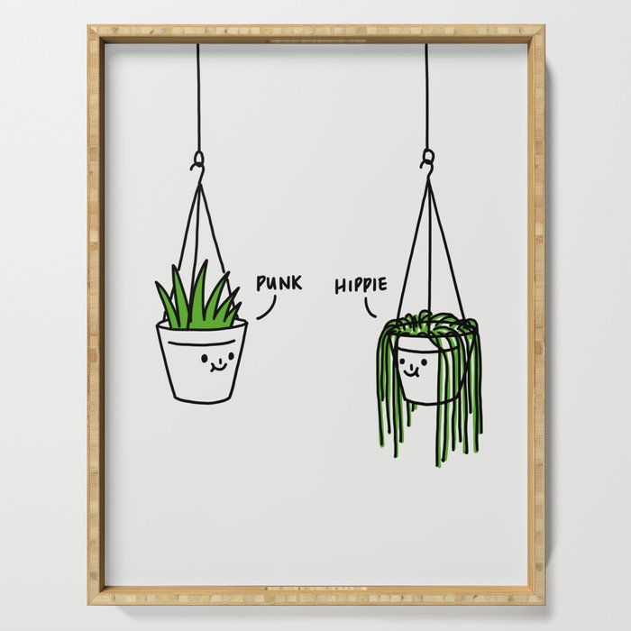 Hippie and Punk plants Serving Tray Gallery Image 1