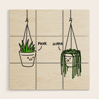 Hippie and Punk plants Wood Wall Art Gallery Image 1