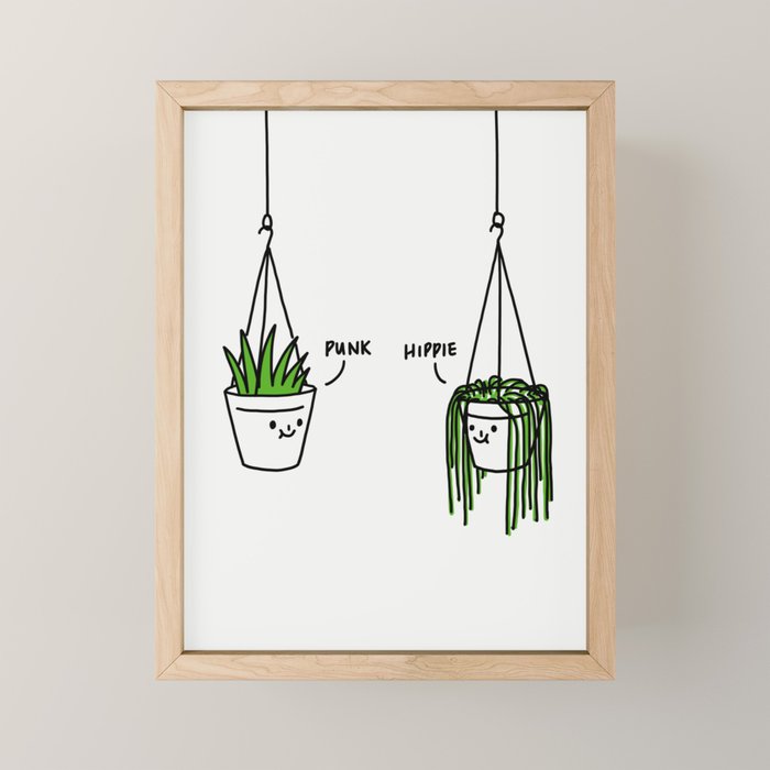 Hippie and Punk plants Mini Art Print Gallery Image 1