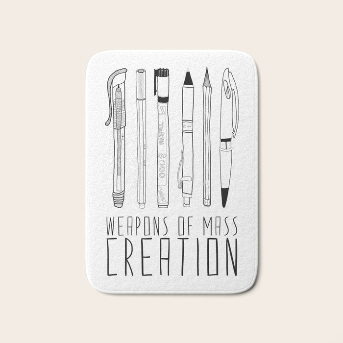 weapons of mass creation Bath Mat Gallery Image 1