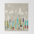 my happy mountains Throw Blanket Gallery Image 2