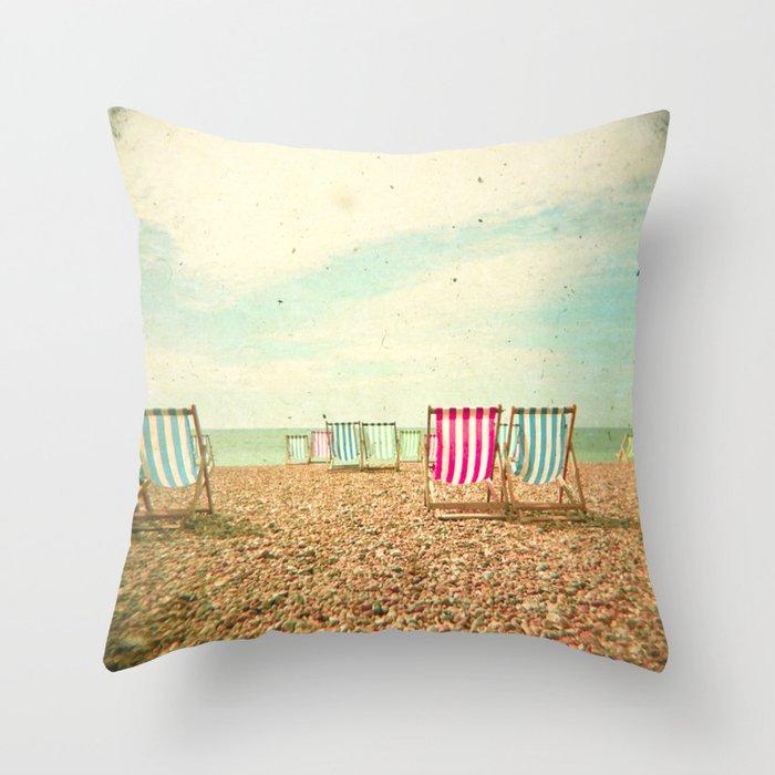 Deckchairs Throw Pillow Gallery Image 6