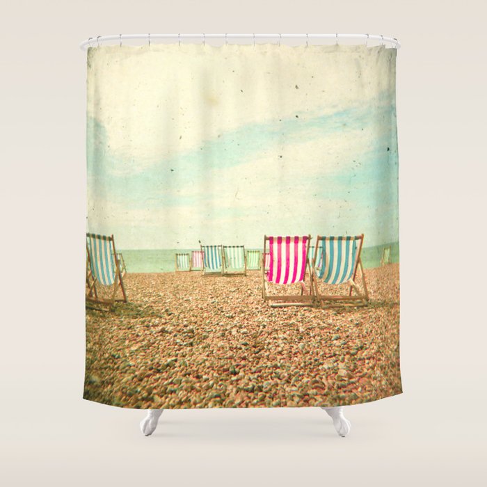 Deckchairs Shower Curtain Gallery Image 1