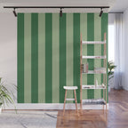 Vertical Stripes Sage Green Vertical Lines Vintage Geometric Retro Tropical Modern Minimal Pattern Wall Mural Gallery Image 1